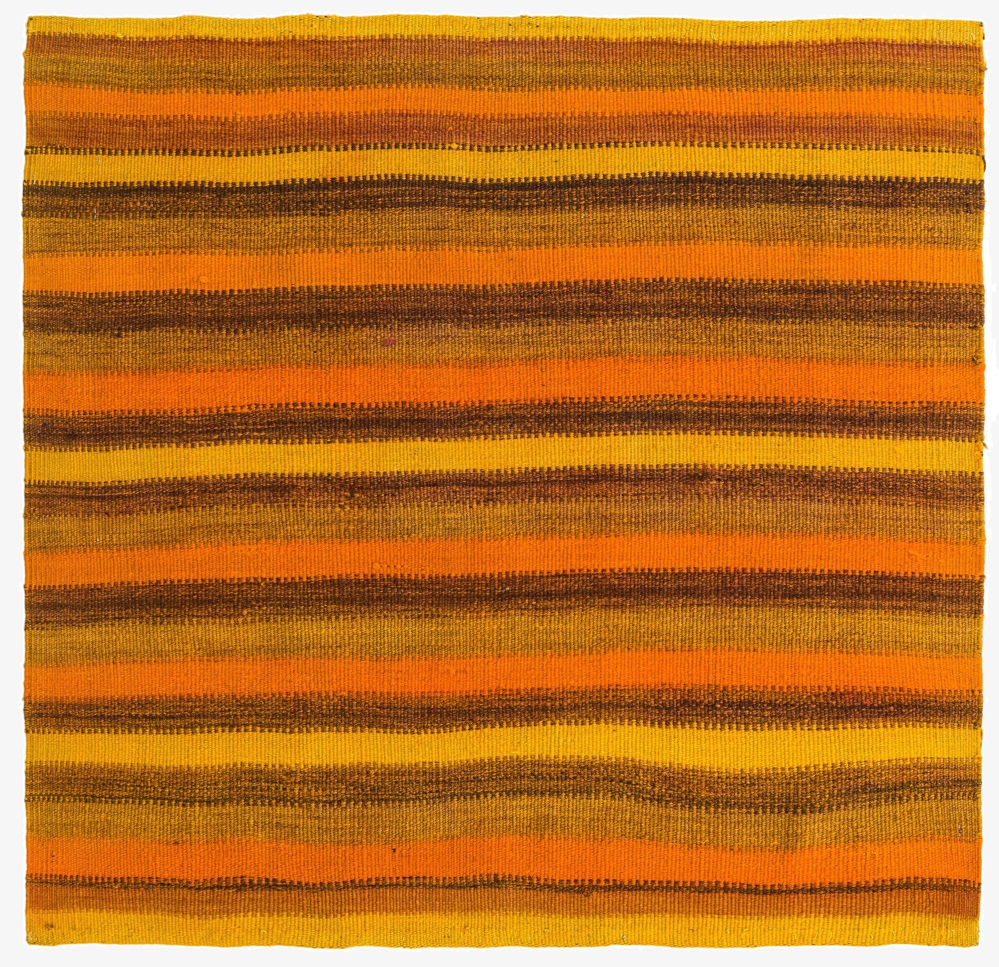 3' 7 x 3' 9  Hand Woven Kilim Fars Wool Square Rug