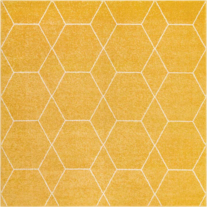 4' x 4' Lattice Frieze Square Rug