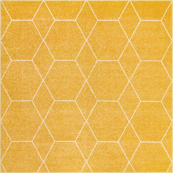 Detail image of 4' x 4' Lattice Frieze Square Rug