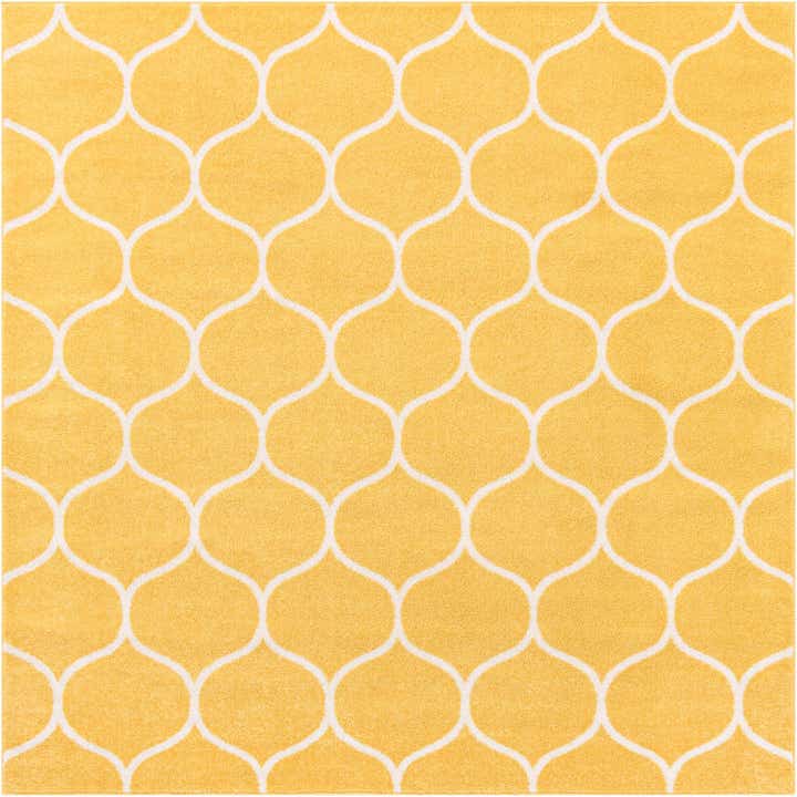 4' x 4' Lattice Frieze Square Rug