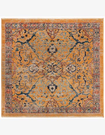 Yellow Lola Square Rug