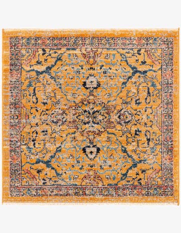 Yellow Lola Square Rug