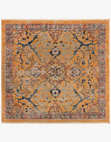 Yellow Lola Square Rug