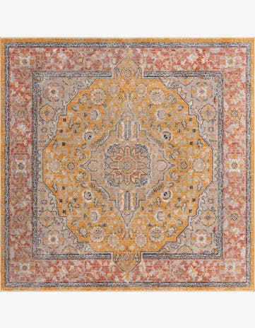 Yellow Lola Square Rug