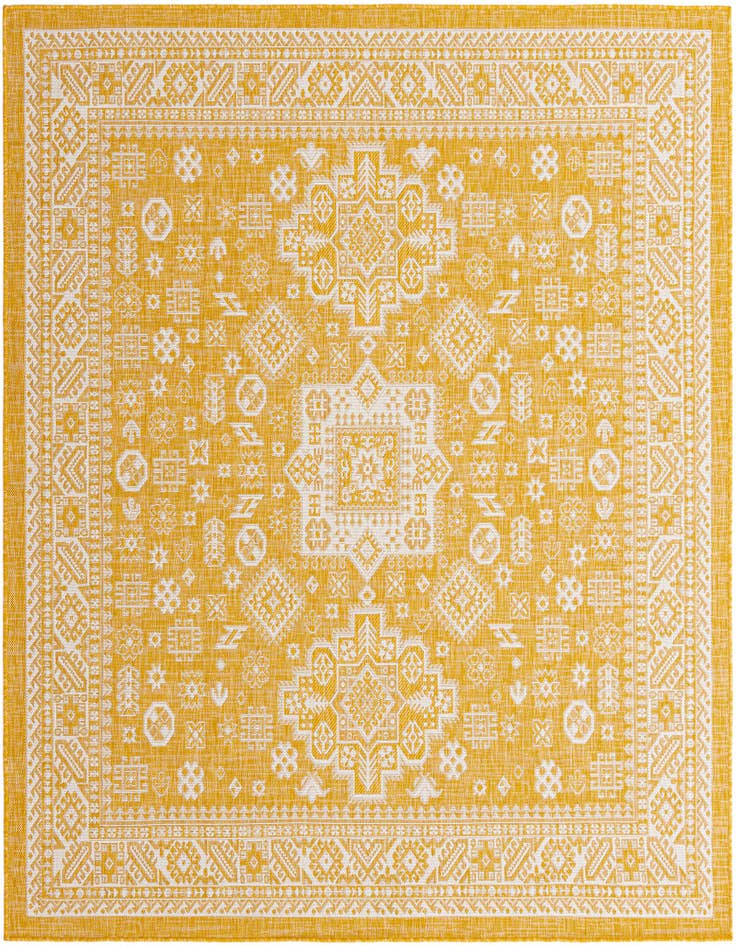 Detail image of 7' 10 x 7' 10 Easy-Clean Aztec Indoor / Outdoor Square Rug