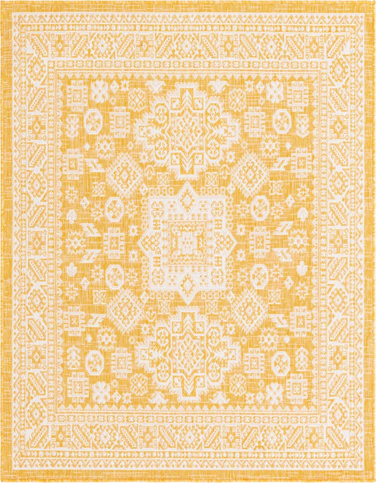 Detail image of 5' 3 x 5' 3 Easy-Clean Aztec Indoor / Outdoor Square Rug
