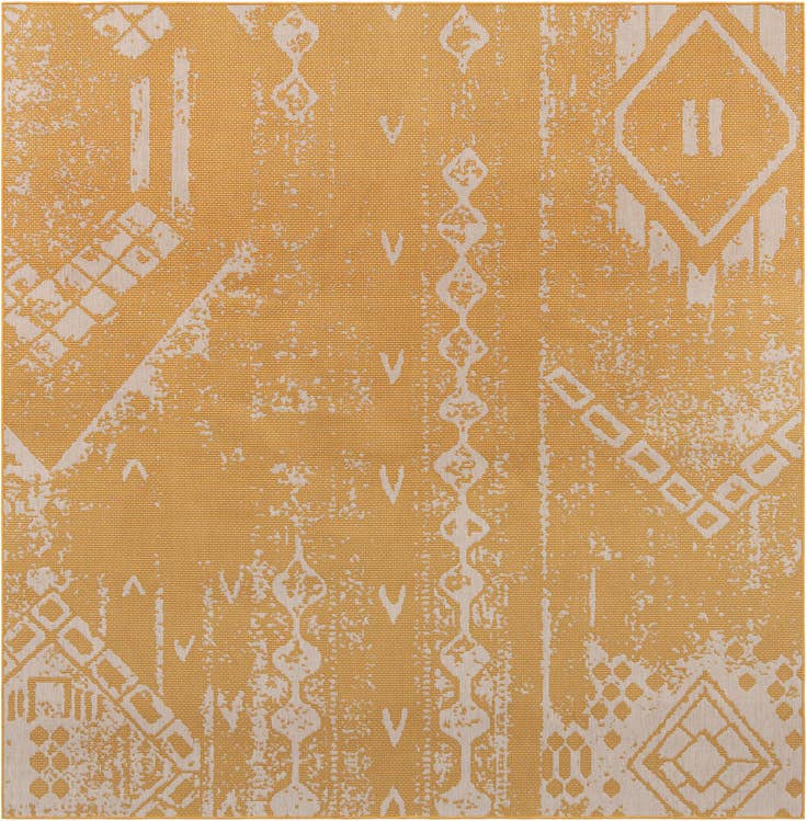 Detail image of 10' 8 x 10' 8 Easy-Clean Bohemian Indoor / Outdoor Square Rug