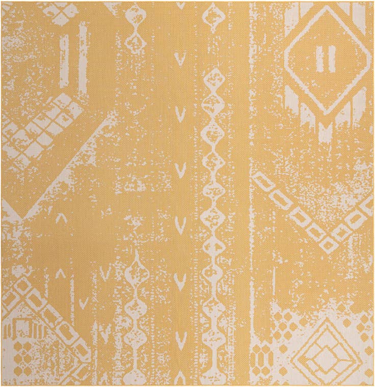 Detail image of 13' x 13' Easy-Clean Bohemian Indoor / Outdoor Square Rug