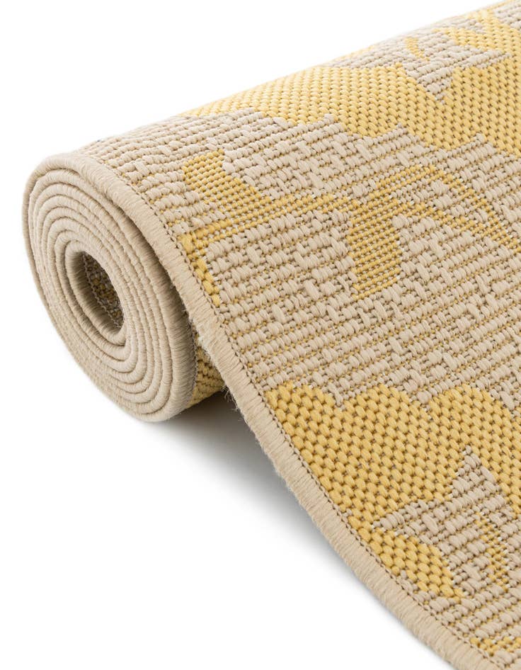 Detail image of 6' x 6'  Washable Botanical Indoor / Outdoor Square Rug