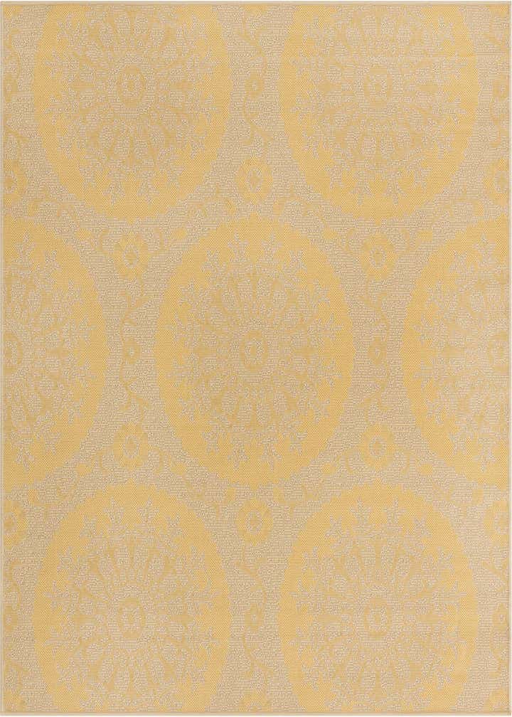 6' x 6' Easy-Clean Botanical Indoor / Outdoor Square Rug