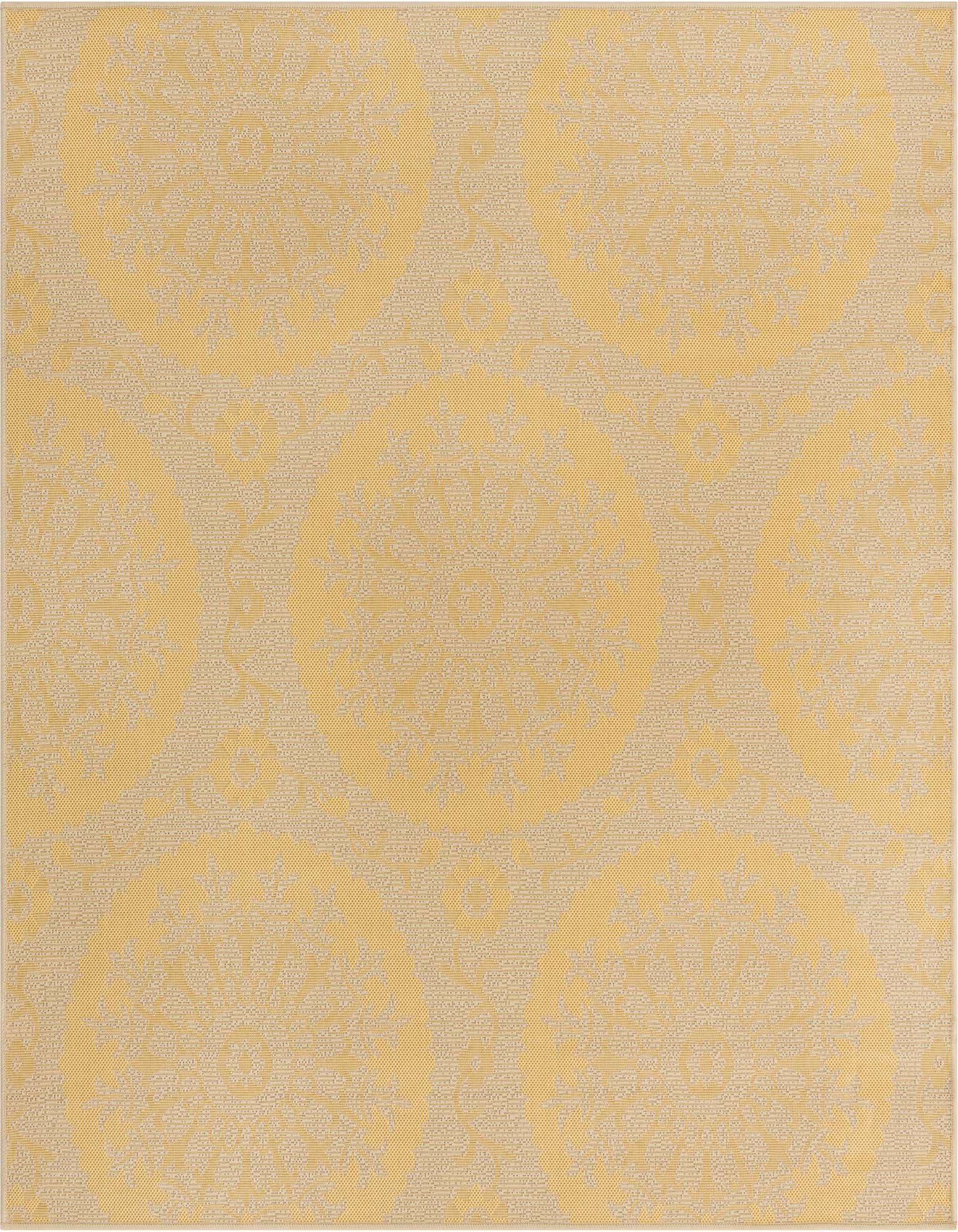 6' x 6' Easy-Clean Botanical Indoor / Outdoor Square Rug