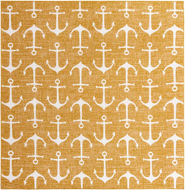 10' x 10' Easy-Clean Coastal Indoor / Outdoor Square Rug