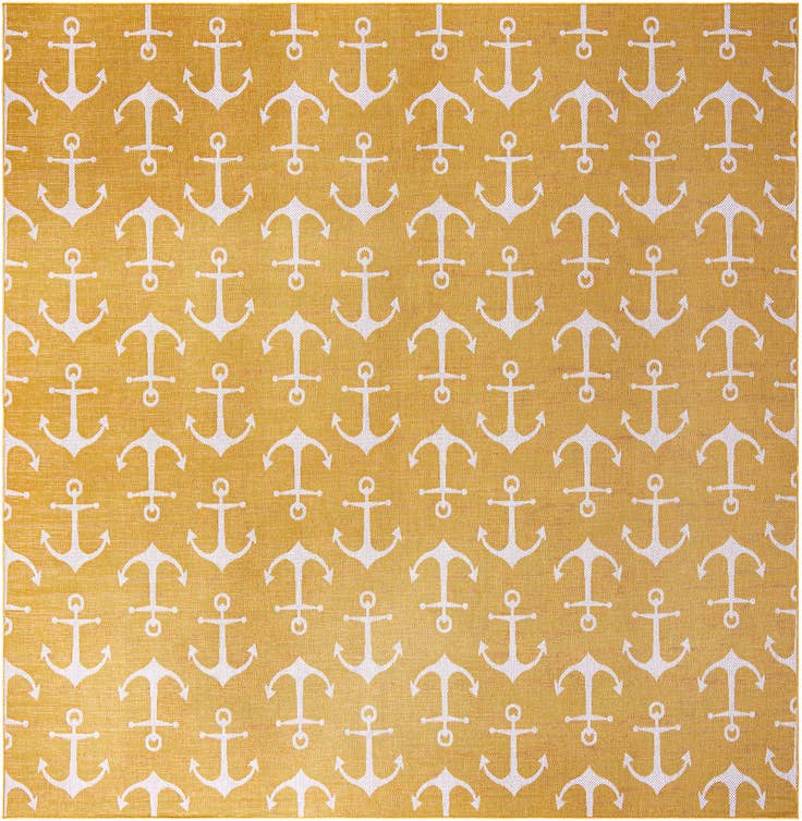 Detail image of 13' x 13' Easy-Clean Coastal Indoor / Outdoor Square Rug