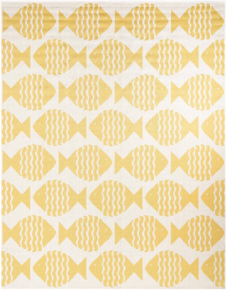 Detail image of 10' x 10' Easy-Clean Coastal Indoor / Outdoor Square Rug
