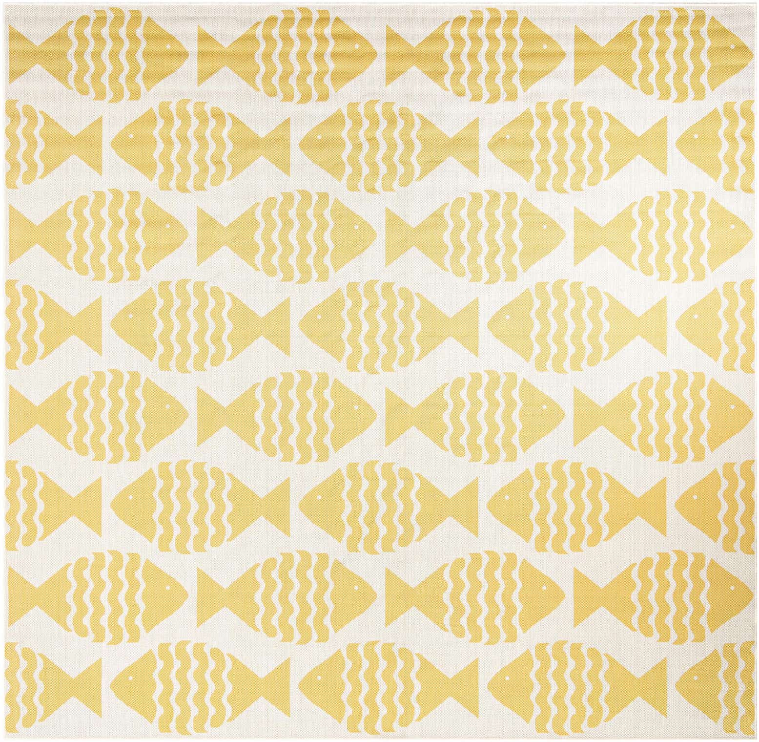 10' x 10' Easy-Clean Coastal Indoor / Outdoor Square Rug