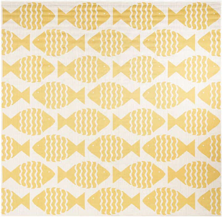 10' x 10' Easy-Clean Coastal Indoor / Outdoor Square Rug