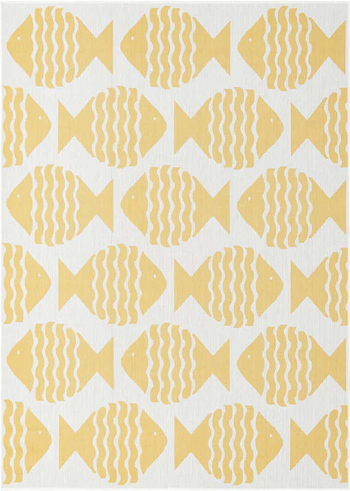 7' 10 x 7' 10 Easy-Clean Coastal Indoor / Outdoor Square Rug