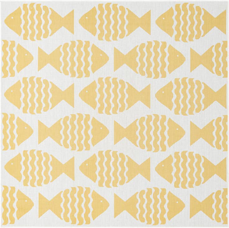 Detail image of 7' 10 x 7' 10 Easy-Clean Coastal Indoor / Outdoor Square Rug