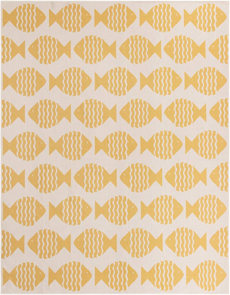 Detail image of 13' x 13' Easy-Clean Coastal Indoor / Outdoor Square Rug