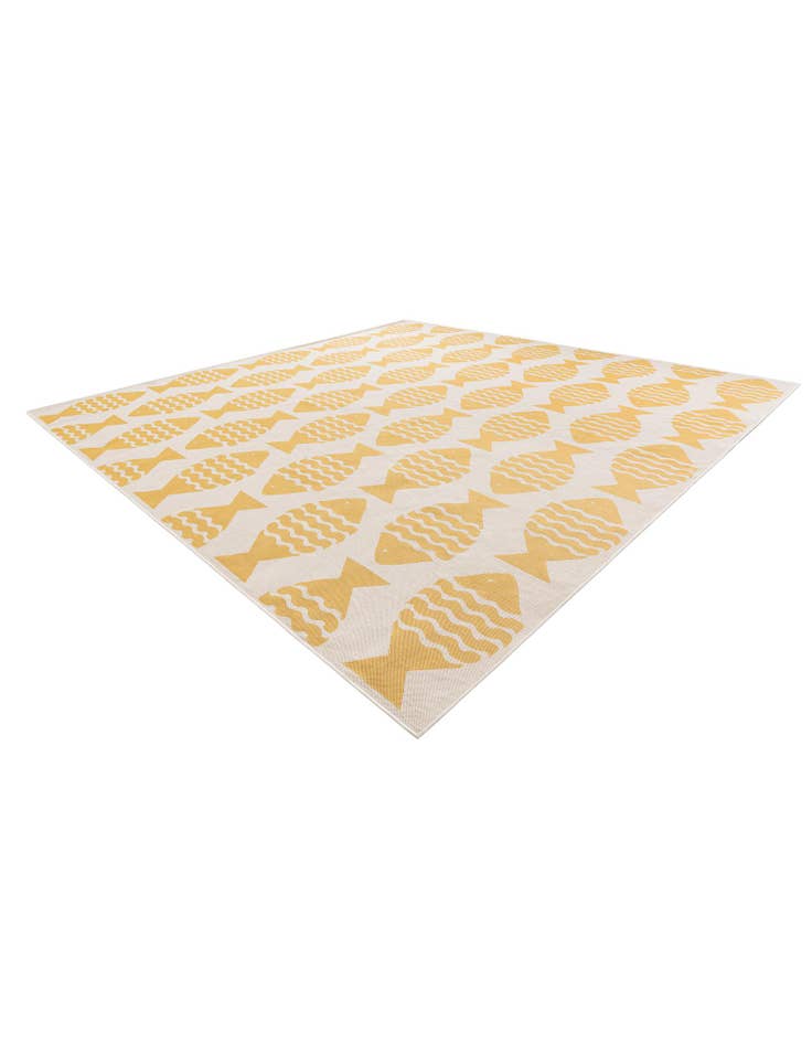 Detail image of 13' x 13' Easy-Clean Coastal Indoor / Outdoor Square Rug