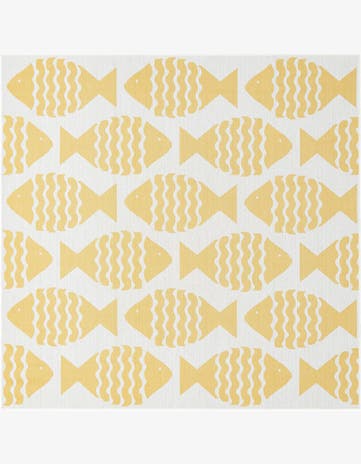 7' 10 x 7' 10 Easy-Clean Coastal Indoor / Outdoor Square Rug