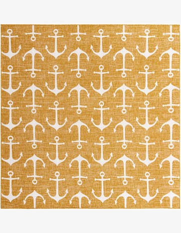 10' x 10' Easy-Clean Coastal Indoor / Outdoor Square Rug
