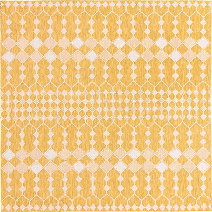 305cm x 305cm Easy-Clean Lattice Indoor / Outdoor Square Rug