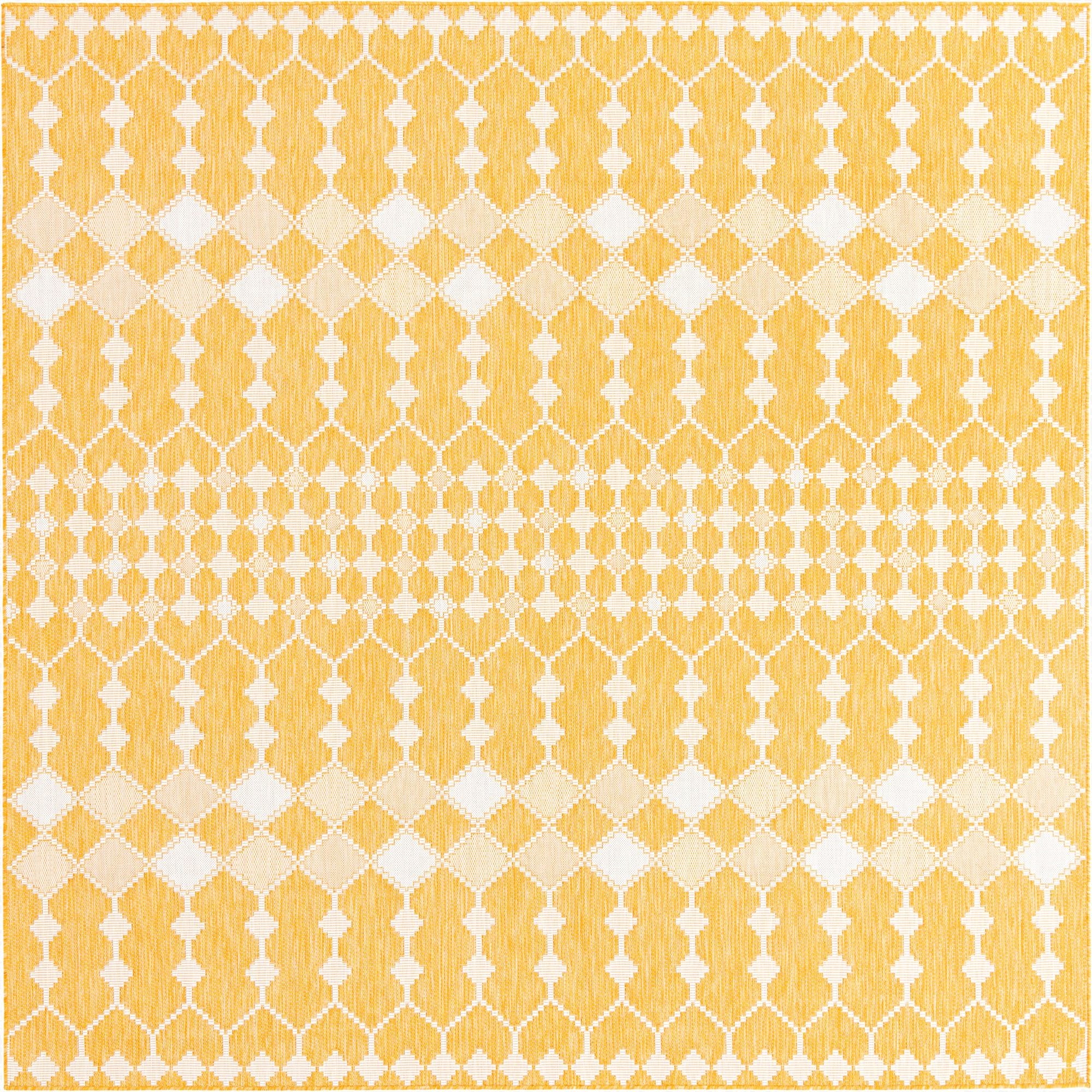 10' x 10' Washable Lattice Indoor / Outdoor Square Rug