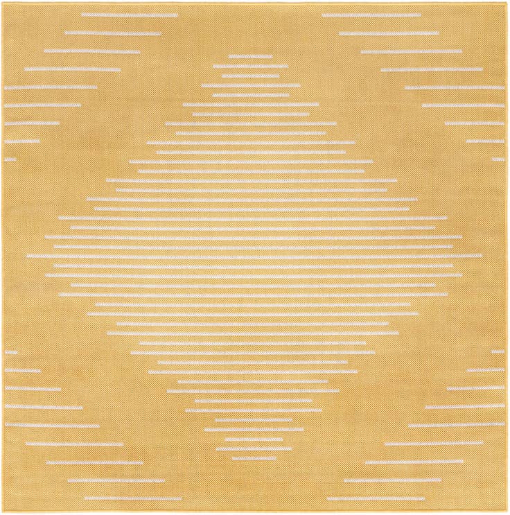 Detail image of 5' 3 x 5' 3 Easy-Clean Modern Indoor / Outdoor Square Rug