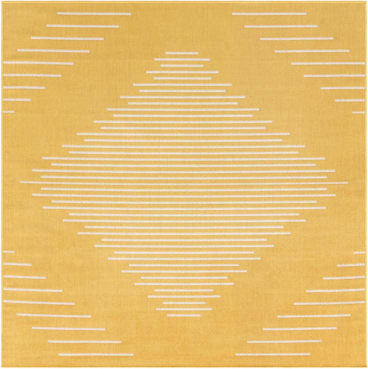 Detail image of 7' x 7' Easy-Clean Modern Indoor / Outdoor Square Rug
