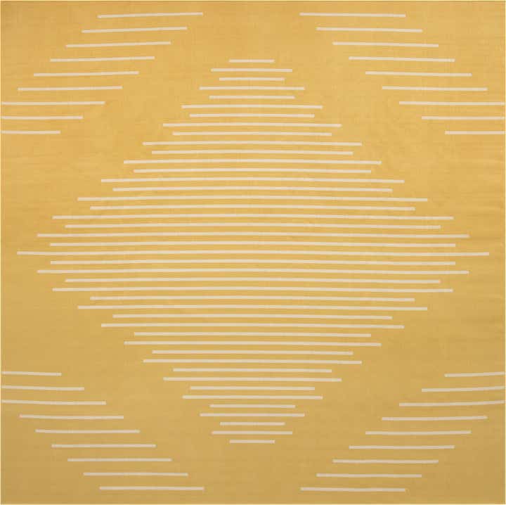 13' x 13' Easy-Clean Modern Indoor / Outdoor Square Rug