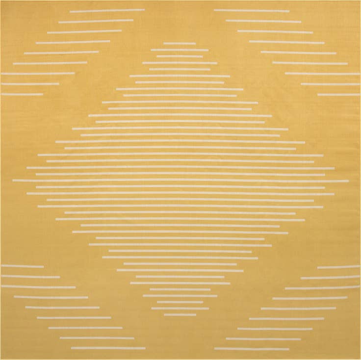 Detail image of 13' x 13' Easy-Clean Modern Indoor / Outdoor Square Rug