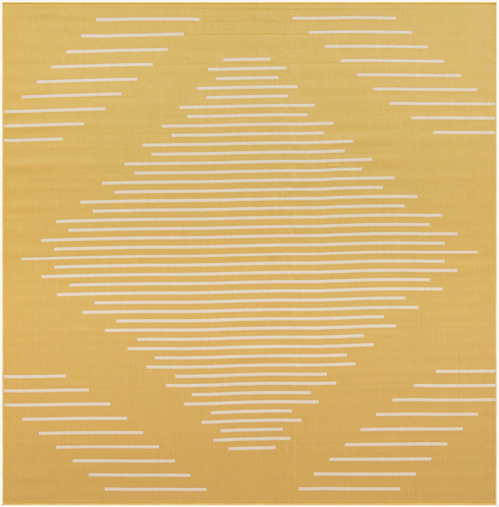 10' 8 x 10' 8  Washable Modern Indoor / Outdoor Square Rug