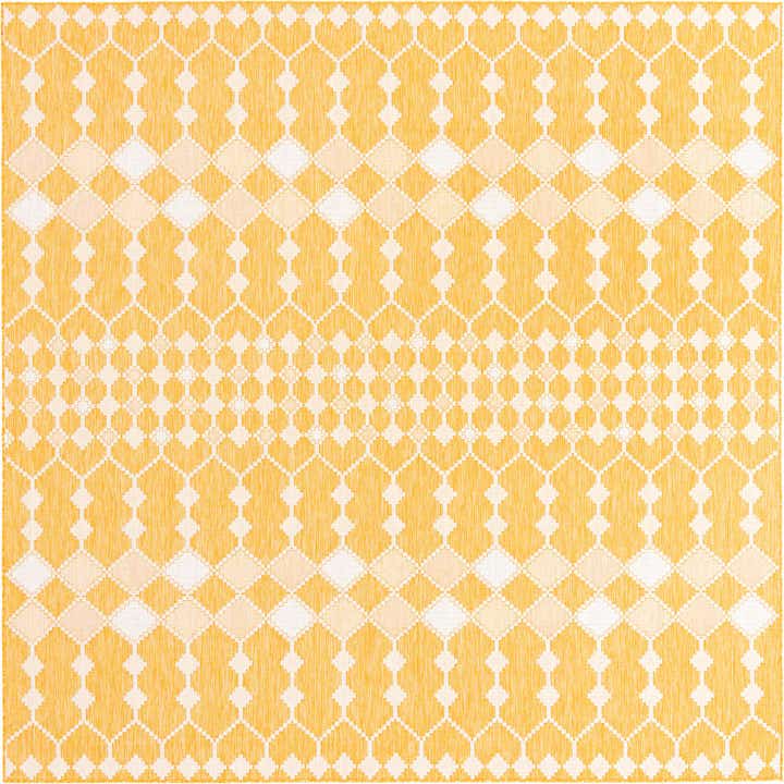 10' x 10' Easy-Clean Trellis Indoor / Outdoor Square Rug