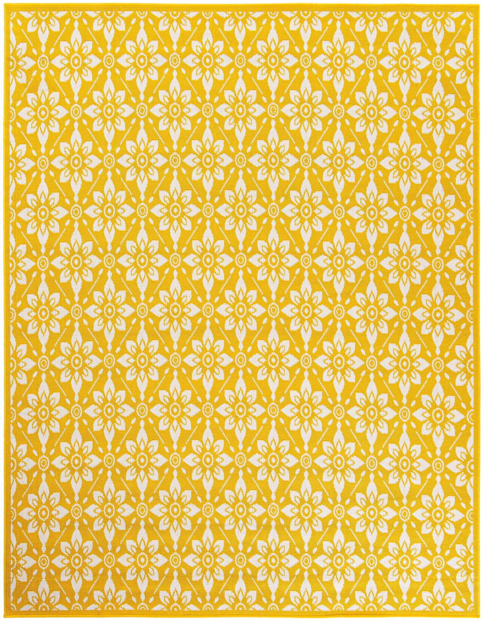 7' 10 x 7' 10 Easy-Clean Trellis Indoor / Outdoor Square Rug