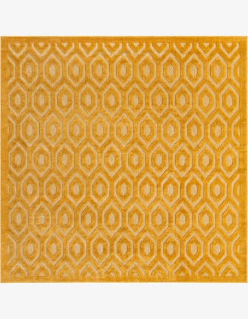 7' 10 x 7' 10 Easy-Clean Trellis Textured Indoor / Outdoor Square Rug