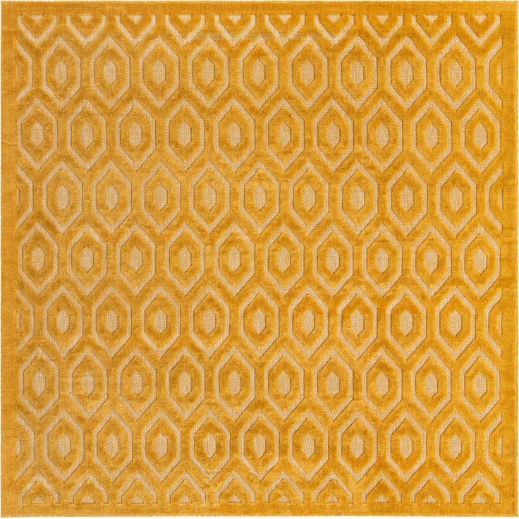 Detail image of 7' 10 x 7' 10 Easy-Clean Trellis Textured Indoor / Outdoor Square Rug
