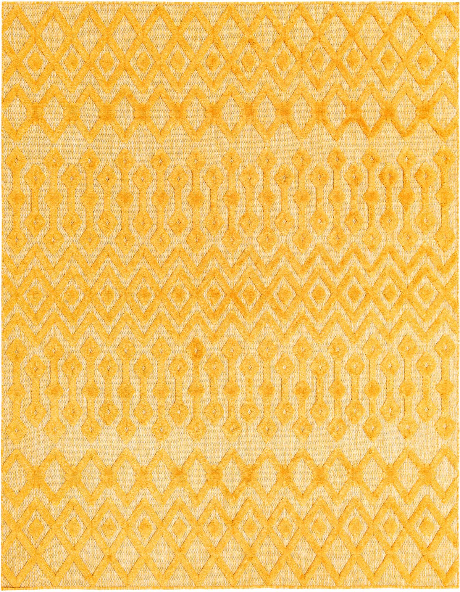 7' 10 x 7' 10 Easy-Clean Trellis Textured Indoor / Outdoor Square Rug