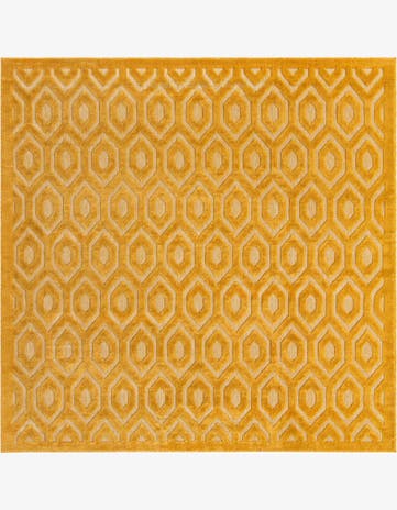 7' 10 x 7' 10 Easy-Clean Trellis Textured Indoor / Outdoor Square Rug