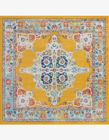 Yellow Parker Square Rug