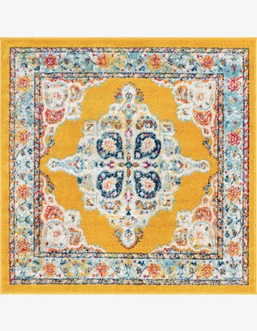 Yellow Parker Square Rug