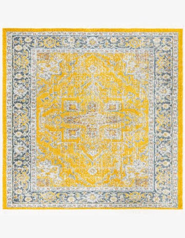 Yellow Santiago Square Rug
