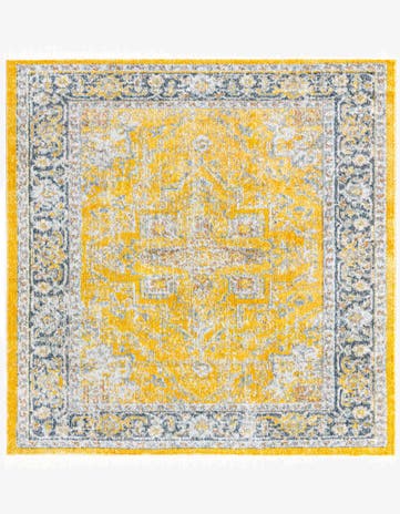 Yellow Santiago Square Rug