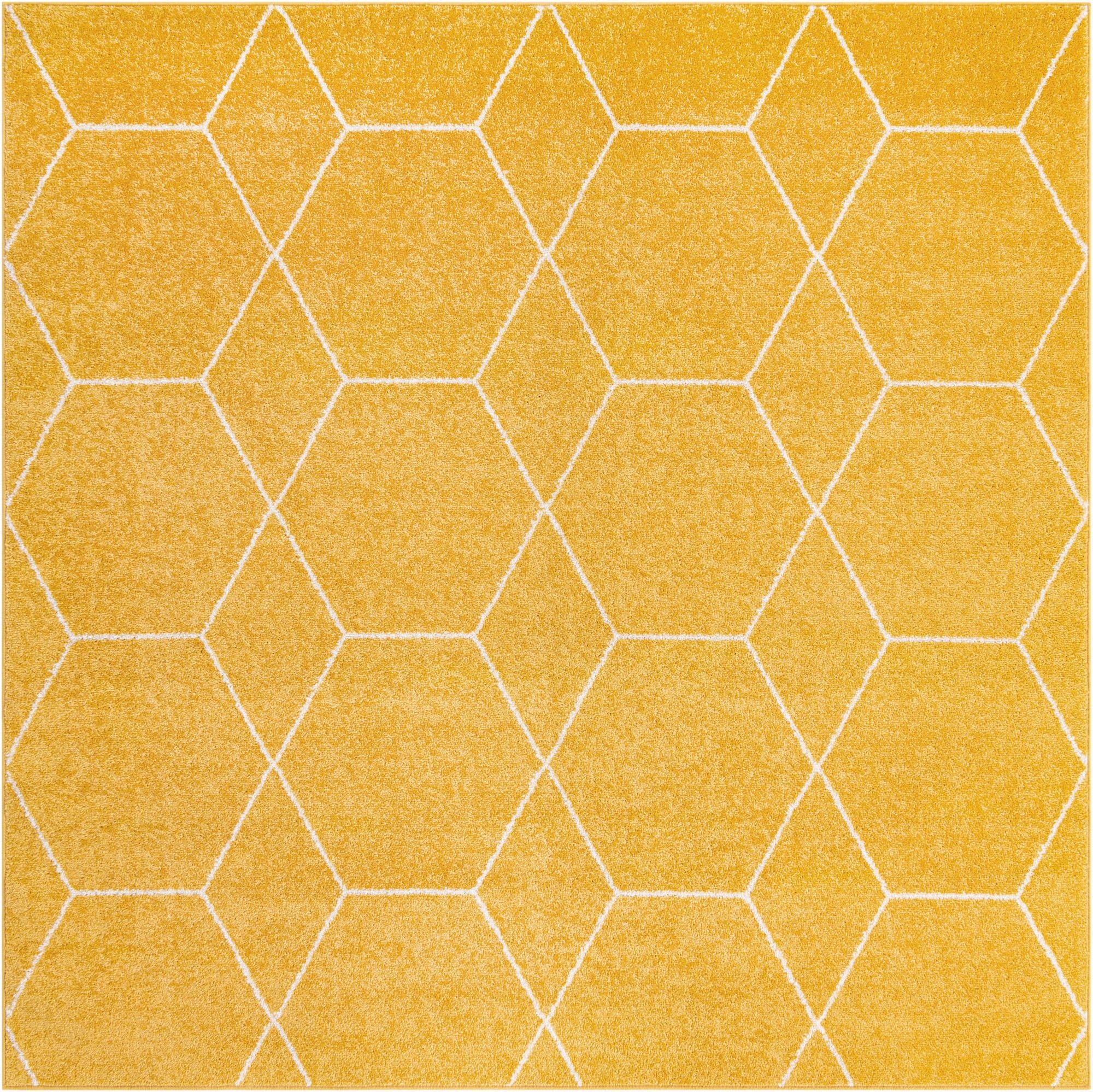 4' x 4' Trellis Frieze Square Rug