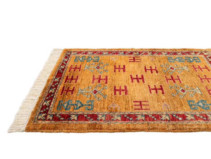 2' 8 x 3' Hand Knotted Ziegler Wool Square Rug