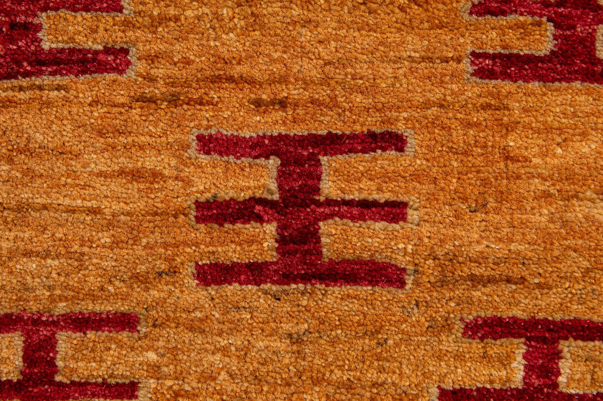 2' 8 x 3' Hand Knotted Ziegler Wool Square Rug