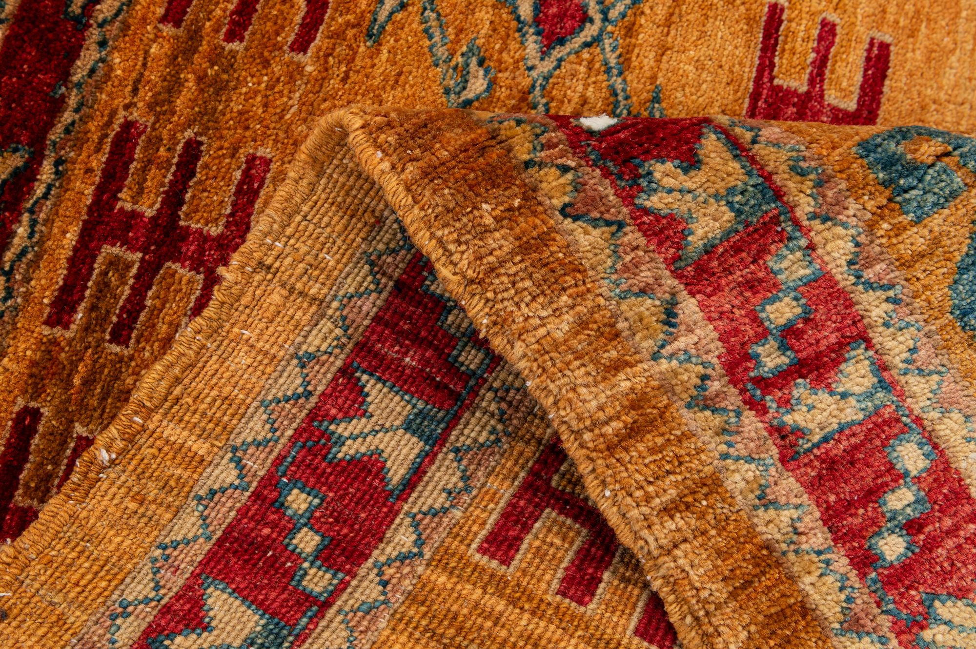 2' 8 x 3' Hand Knotted Ziegler Wool Square Rug
