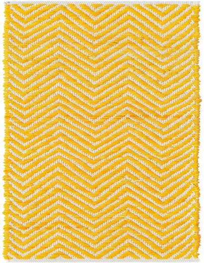 Detail image of 1' 2 x 6' 1 Hand Woven Chindi Chevron Table Runner Rug