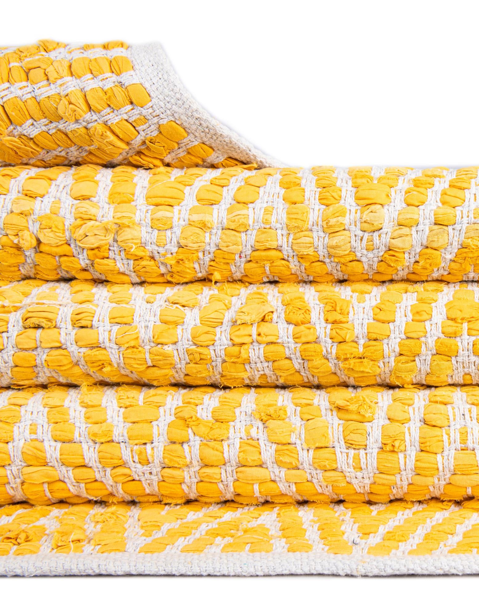 1' 2 x 10' Hand Woven Chindi Chevron Table Runner Rug