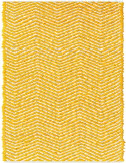 Detail image of 1' 2 x 10' Hand Woven Chindi Chevron Table Runner Rug